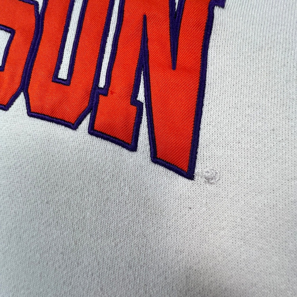 Colosseum Clemson Tigers Hoodie Mens XXL White Orange Spellout Paw Pullover NCAA - Picture 9 of 13